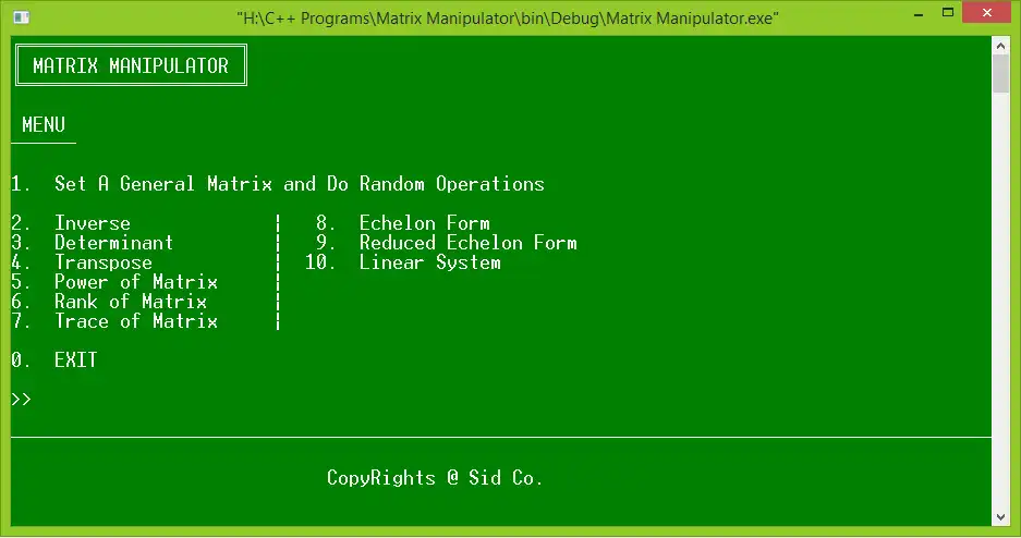 Download web tool or web app Matrix Manipulator [Advanced]